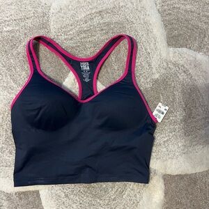 New with Tags PINK Victoria's Secret Navy and Pink Yoga Push-Up Cami